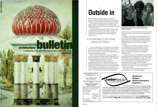 Sue Harper Architects press coverage - Arch Bulletin
