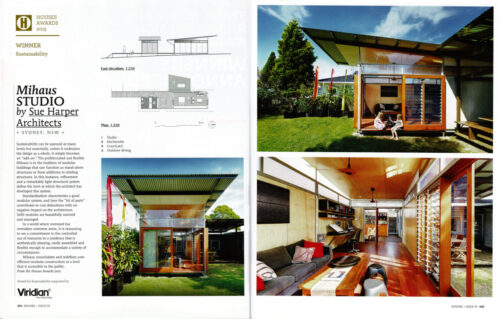 Sue Harper Architects press coverage - Mihaus Houses